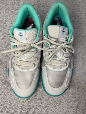 MB.01 LaMelo Ball Light Gray Sneakers with Teal Accents